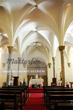 Interior of Mertola church, Portugal.