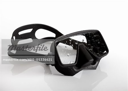 Diving mask on white background