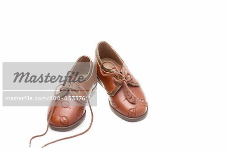 Baby shoes isolated on the white background