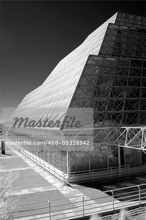 Monochrome presentation of the biosphere 2 in Arizona