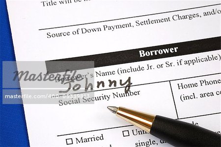 Fill out the home mortgage application form