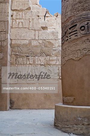 Columns of Karnak temple in Biggest World temple