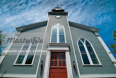 New England church located in a small Cape Cod town