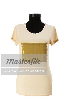 Woman shirt isolated on the white background