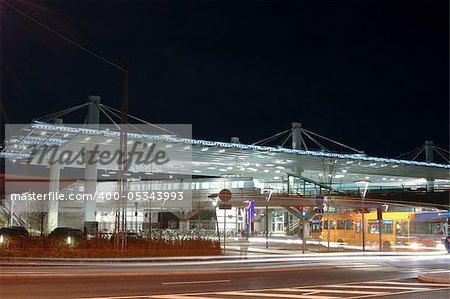 Train station by night