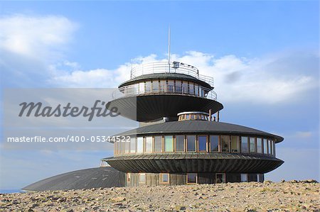 Meteorological observatory on the top of Sniezka mountain in Poland