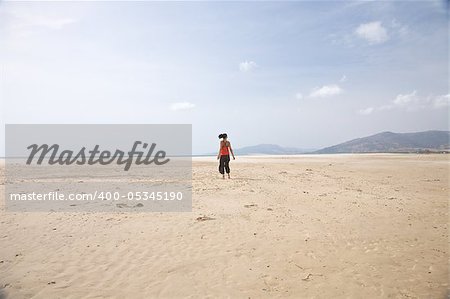 Lances beach of Tarifa at Cadiz Andalusia in Spain