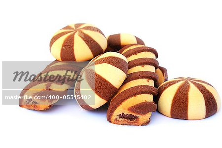 Cookies isolated on white background.