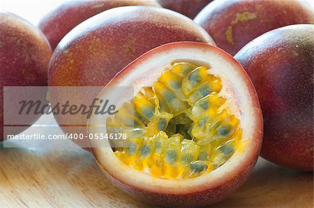 Close up of passion fruit