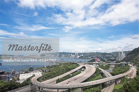 Tsing ma bridge at day