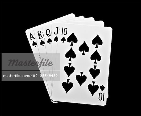 Playing cards on a dark background