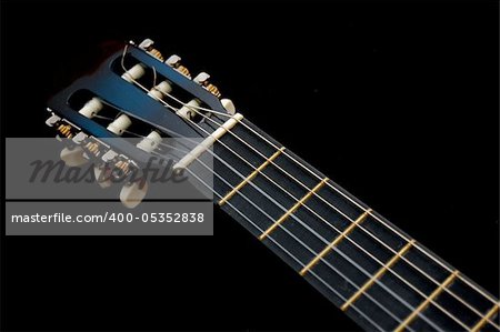 blue music guitar for playing party music