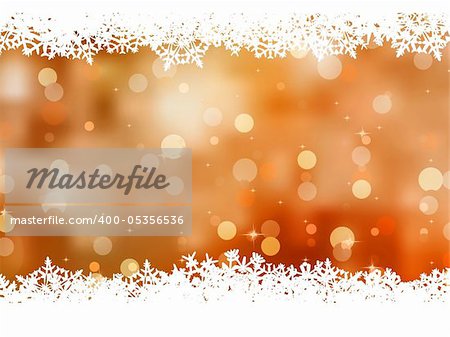 Orange background with snowflakes. EPS 8 vector file included