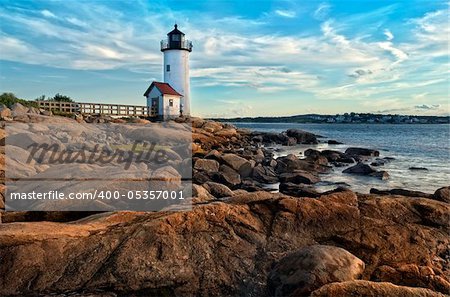 Annisquam lighthouse located near Gloucester, Massachusetts