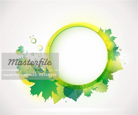 Vector background with leaves, place for your text