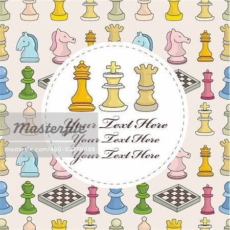 cartoon chess card