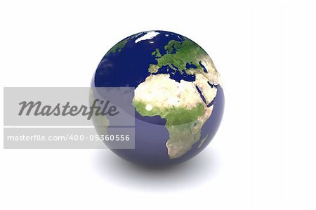 A Colorful 3d Rendered Earth Globe Europe Illustration