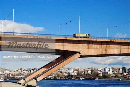 bridge construction on Danube in Belgrade