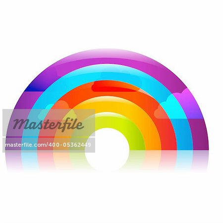 Rainbow, Isolated On Black Background, Vector Illustration