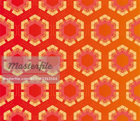 Geometric pattern (seamless) in yellow, red, pink, orange
