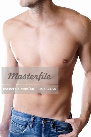 Young man with a defined body