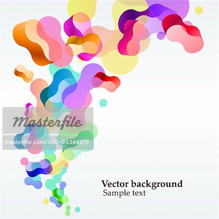 Modern white background with bright abstract shapes