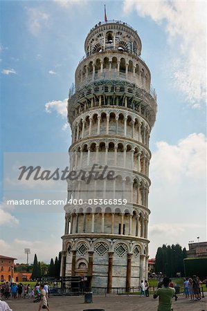 Famost falling tower in Pisa, Italy