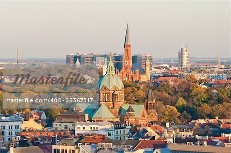 Panoramic view at the Munich city, Germany