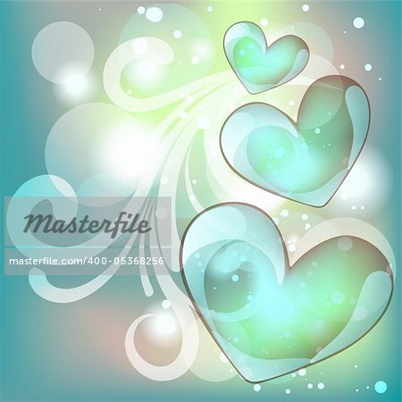 beautiful heart background design art