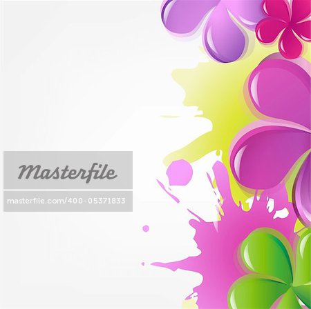 Abstract Flowers, Vector Illustration