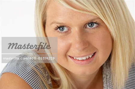 Young Blonde Woman Smiling