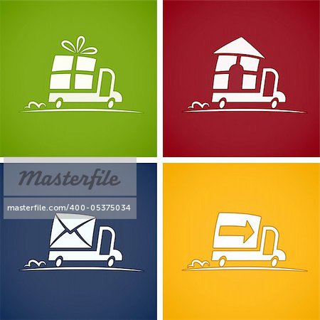 set icons for delivery service vector illustration