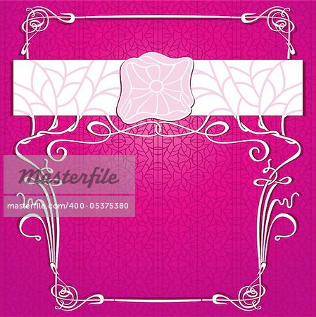 Vector lace purple background with lace frame