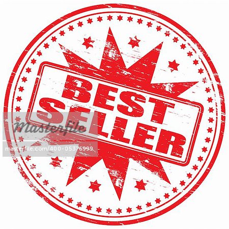 Rubber stamp illustration showing "BEST SELLER" text. Also available as a Vector in Adobe illustrator EPS format, compressed in a zip file