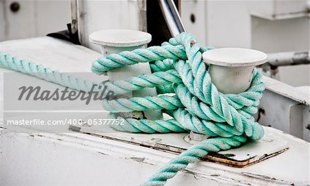 A rope tied around a boat