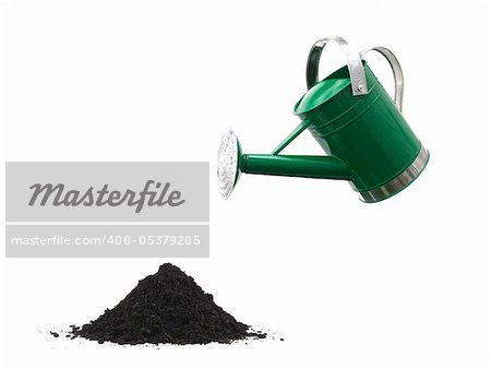 A watering can isolated against a white background