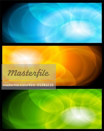 Set of abstract colorful banners. Vector design eps 10