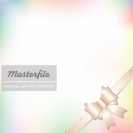 background illustration with bow in pastel colors