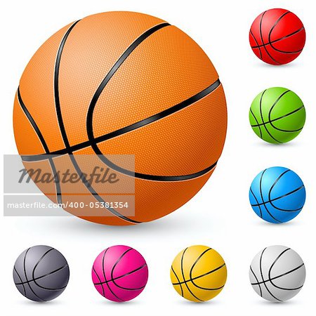 Basketball. Illustration on white background for design.