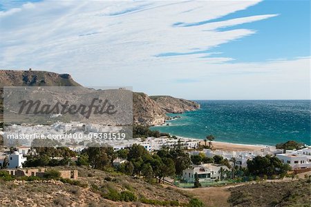 View over Agua Amarga, a traditional Andalusian village