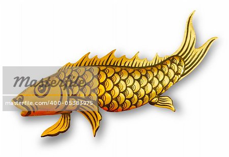 golden fish statue for luck of life