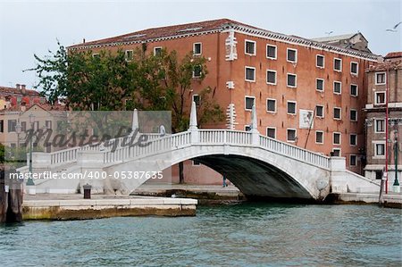 Bridge over the small canal in Venice, Italy