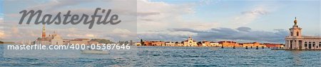 Panoramic view at the Venice lagoon, Italy