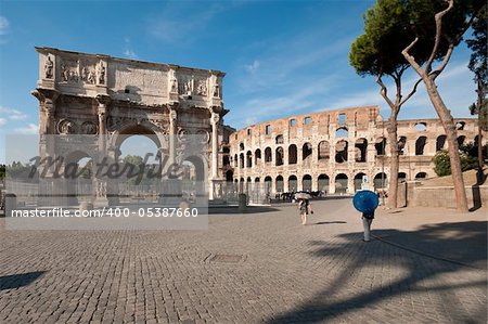 The Colosseum and the Arch of Constantine