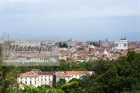 Beautiful panoramic view at Rome, Italy