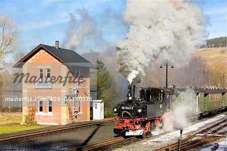 steam train, Steinbach - Johstadt, Germany