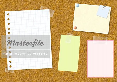 Decorative background with notice board