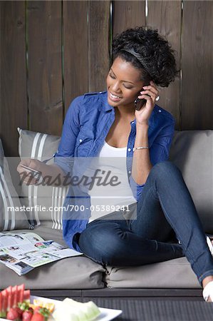 Woman Placing Order Over Telephone