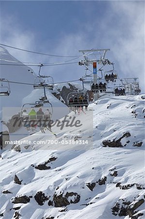 Skilift, Whistler Mountain, Whistler, Britisch-Kolumbien, Kanada