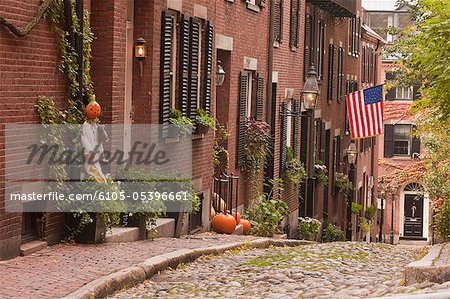 Eichel Street während Halloween, Boston, Massachusetts, USA